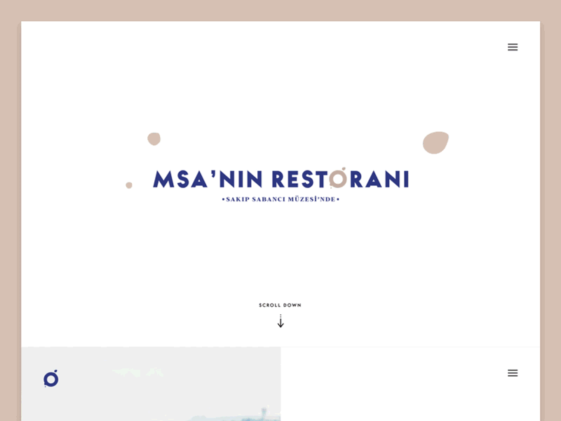 MSA Restaurant - Responsive animation gallery gif interaction navigation ui ux web