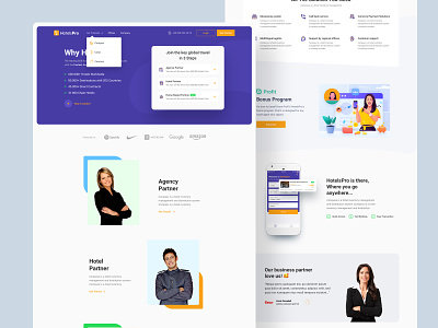 Hotelspro landing page animation app card design interaction landing landing page mobile product ui ux web