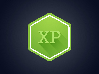 XP Badge badge freelancer green hexagon shiny xp