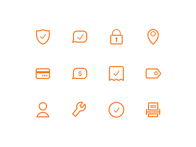 HUI Icons hipages hui icons interface line orange ui