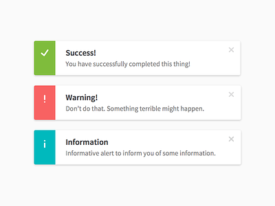 HUI Alert! alerts hui info success ui user interface warning