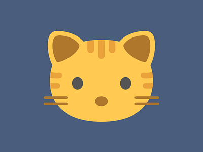 Cat cat flat head illustration