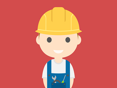 Tradie builder illustration tradie