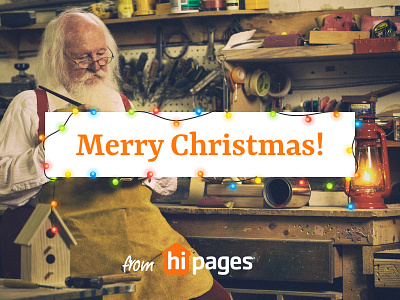 Merry Christmas :) christmas hipages lights santa tools tradies workshop