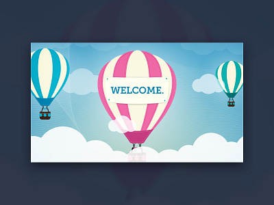 Welcome balloons freelancer graphic design illustration welcome