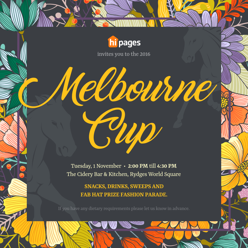 Melbourne Cup Invitations by Emily Ng on Dribbble