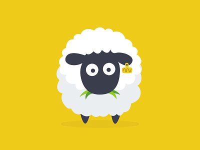 Baa 🐑 animal cartoon farm grass illustration sheep