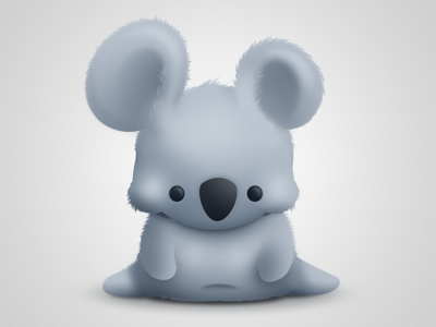 Fluffy koala animal bear character design daniel grönlund illustration koala teddy
