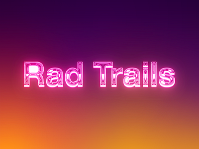 Rad Trails – Topographical typography