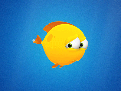 Animated fish character by Daniel Grönlund on Dribbble