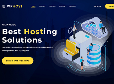 Web Hosting design ui ux vector web hosting
