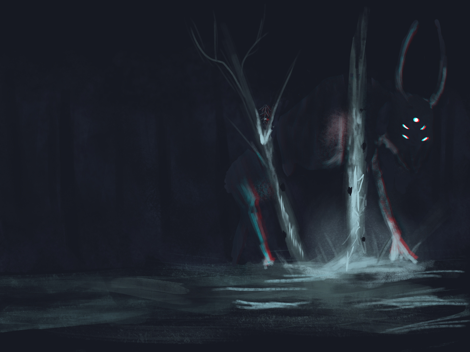 Monster in the night by Emilie Tissières on Dribbble