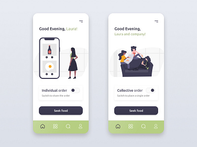 Daily UI Design #015 · On/Off Switch app app design application art daily ui dailyui dailyuichallenge delivery delivery app delivery service design design art designer food food app food illustration illustration order share uidesign