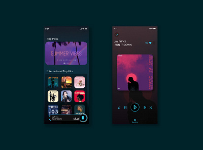 music ui firstuidesign minimal mobile music player musicui