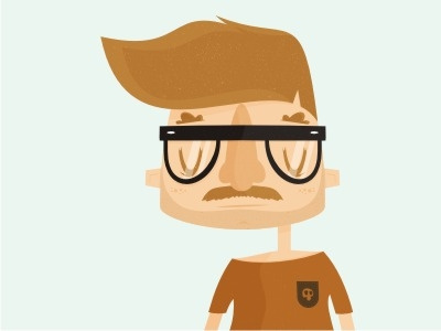 It is I... character hipster mustache nerd vector