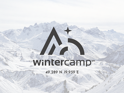Wintercamp camp geometric igloo logo mountain snow sport winter