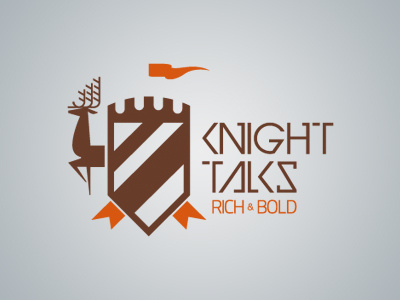 Knight Talks heraldic id knight logo vector
