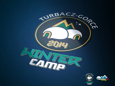 Wintercamp Navy badge logo mountains winter