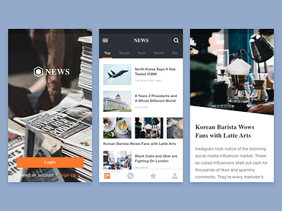 news app app ui