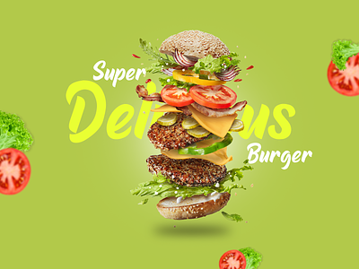 Burger Social Media Design burgers design food and drink foodie foodies manipulation photoshop product design social media design