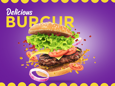 Burger Social Media Ads burgers design food and drink foodie foodies photoshop social media design