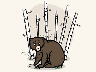 Brown Bear animal art bear character illustration illustrator sketch vector woods