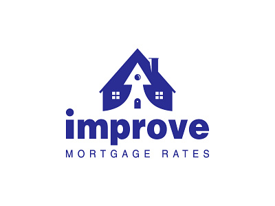 Mortgage house logo arrow branding house icon illustration improve logo mark
