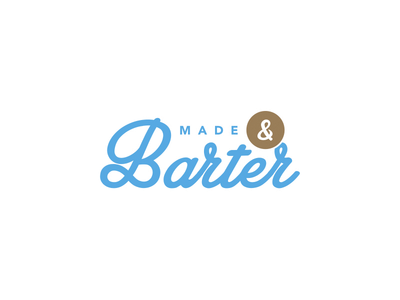 Made & Barter @2x ampersand barter bowers identity logo made matt mockup product script wood