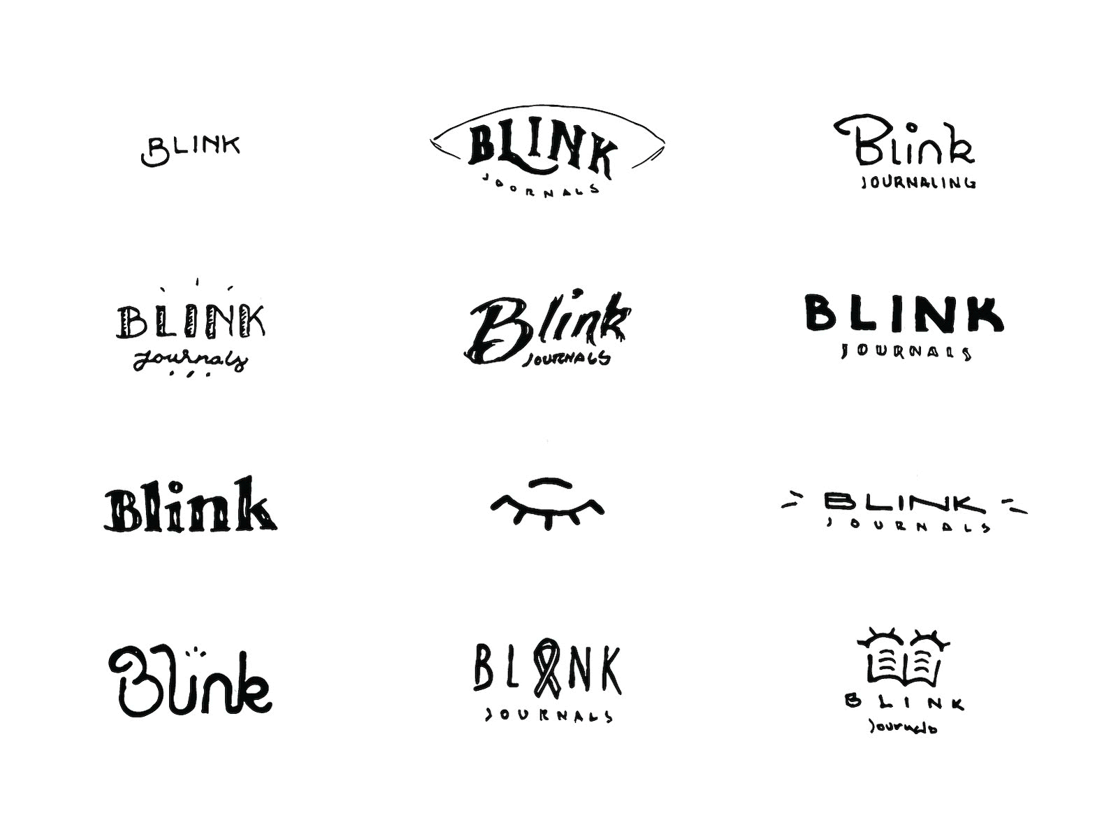 Blink Journals branding process brand branding branding process clean drawing dribbble december identity illustration logo process simple sketches