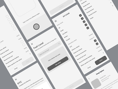 Vehicle Delivery User Flow ( wireframe ) adobe xd app app design design flat interface minimal mobile ui design uiux wireframes wireframing