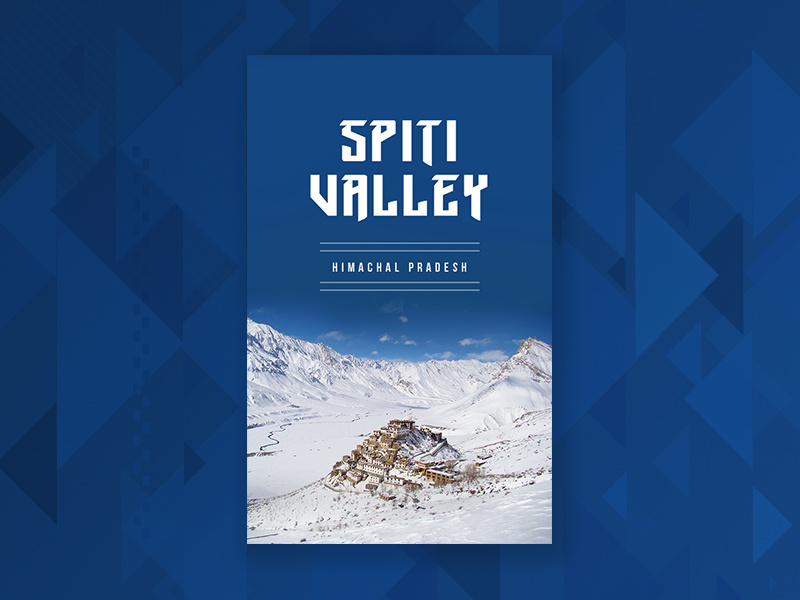 Travel poster 1 | Spiti Valley minimal flat travel search location design poster