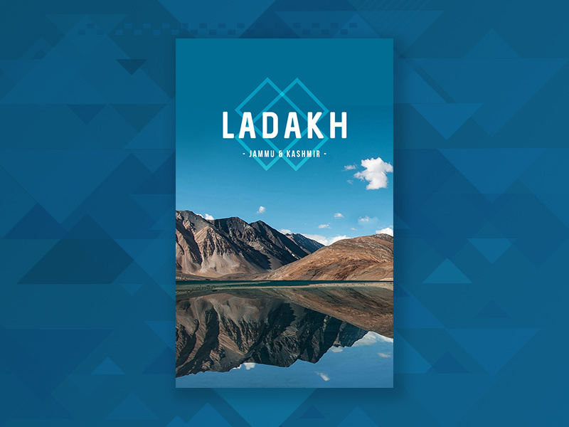 Travel poster 4 | Ladakh ladakh travel search minimal location flat design poster