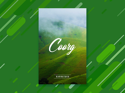 Travel poster 6 | Coorg coorg design flat location minimal poster search travel