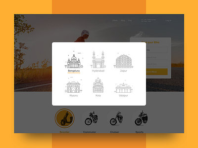 City Selection - Popup booking design layout page design popup redesign selection uiux website