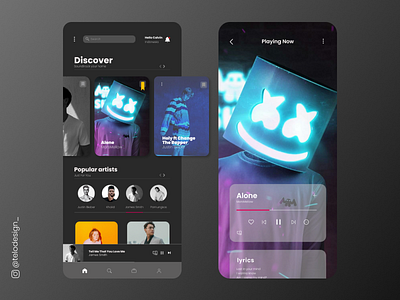 Design Music App ! app design minimal ui ux