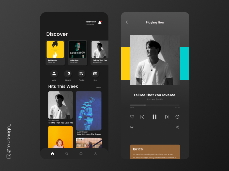 Design Music App by Calvin Alvito on Dribbble