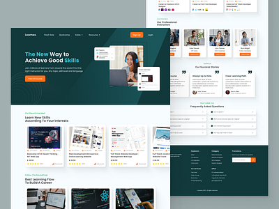 Landing Page - Learners app course e course e learning learnes learning study study website ui ux