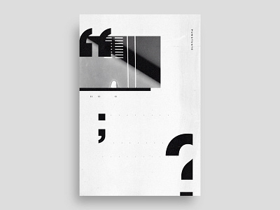 'Punctuate' | day 28 abstract art blackandwhite daily type exokim experimental type minimal minimalist modern design negative space poster punctuation question mark school swiss design swiss poster swiss style type typedesign typography typography poster