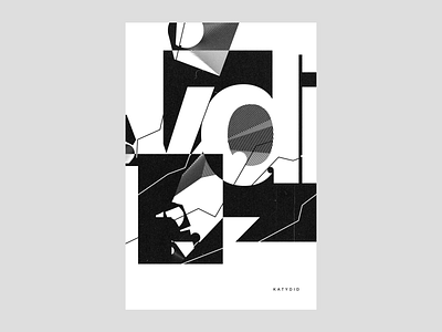 Katydid | For the Heck of | 33 abstract art black and white brand identity branding daily type exokim experimental experimental type graphic design grasshopper illustration letterform modern poster design swiss design swiss style type design typedaily typography visual identity