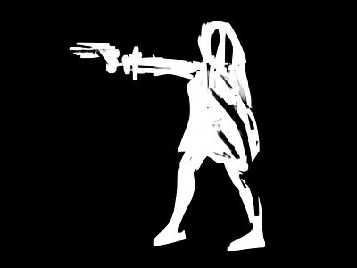 Gesture & figure drawing | 08 action figure black and white bold brand identity digital art digital painting drawing exokim femme fatale figure drawing gesture gesture drawing gun illustration minimal quick sketch sketch stylized visual identity white on black