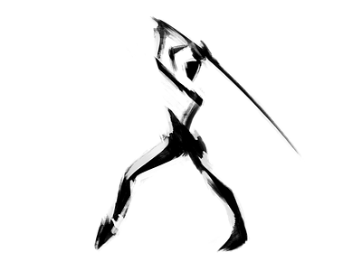Gesture & figure drawing | 17 abstract black and white branding charcoal digital art drawing dynamic pose exokim fight figure drawing human figure illustration martial arts minimal modern negative space sillhoutte sketching stylized sword