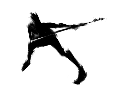 Gesture & figure drawing | 19 abstract black and white brand identity branding digital art drawing dynamic figure drawing graphic human figure martial arts minimal modern negative space silhouette sketch sketching spear stylized warrior