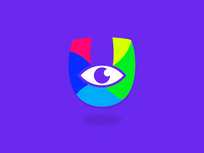 The Inner U logo mark branding clean colorful eye eye logo indigo lettermark logo design logo mark minimal modern modern logo pineal gland playful purple third eye typography u u logo you