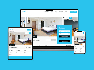 Rentd - Responsive Design design minimal rented ui uiux uiuxdesign user experience user interface website