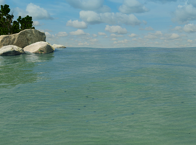 Beach Scene 3d modeling beach blender blendercycles environment ocean sky