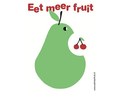 Poster ~ Eat more fruit illustration poster