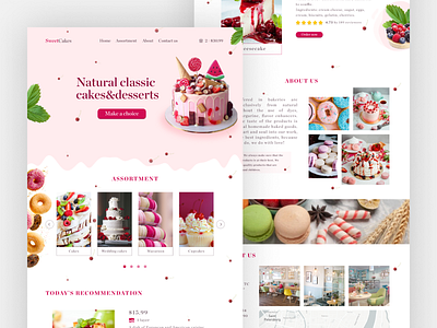 Cakeshop Landing Page Web Design - UI / UX