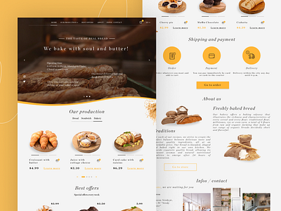 Bakery Landing Page Web Design - UI / UX