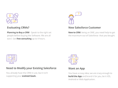 Landing Page crm sales icon salesforce services
