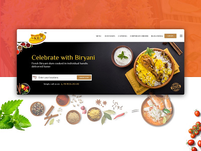 Biryani by Kilo banner biryani online design food header online ordering recipe